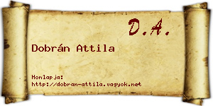 Dobrán Attila névjegykártya